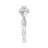 Thumbnail Image 2 of Previously Owned Diamond Engagement Ring 3/8 ct tw Princess & Round-cut 10K White Gold Size 10