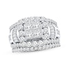 Thumbnail Image 0 of Previously Owned Diamond Bridal Set 3 carats tw Princess, Baguette & Round 14K White Gold - Size 10.25