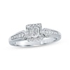 Thumbnail Image 1 of Previously Owned Diamond Promise Ring 1/4 ct tw Princess-cut 10K White Gold - Size 3.25