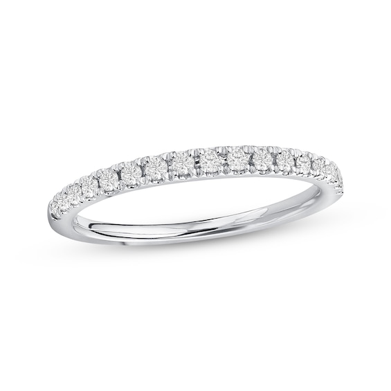 Previously Owned Anniversary Band 1/4 ct tw Round-cut 10K White Gold Size 9.5