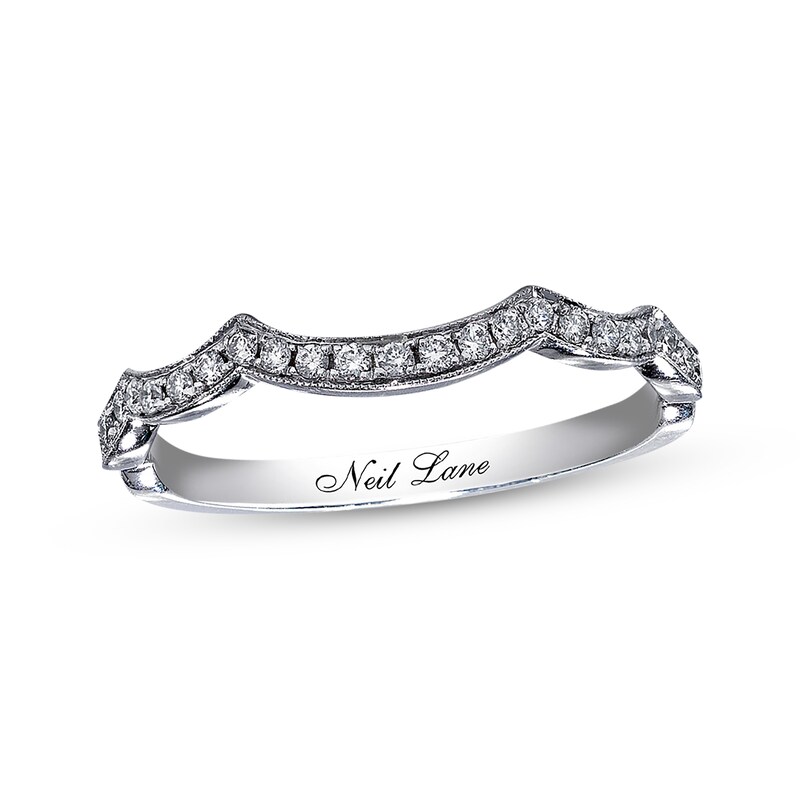 Main Image 1 of Previously Owned Neil Lane Diamond Contour Band 1/8 ct tw 14K White Gold Size 4.5
