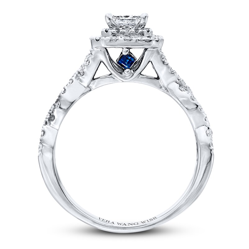 Previously Owned Diamond Engagement Ring 1 ct tw Princess & Round-cut 14K White Gold