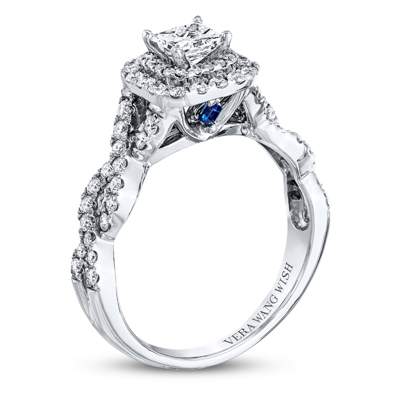 Previously Owned Diamond Engagement Ring 1 ct tw Princess & Round-cut 14K White Gold