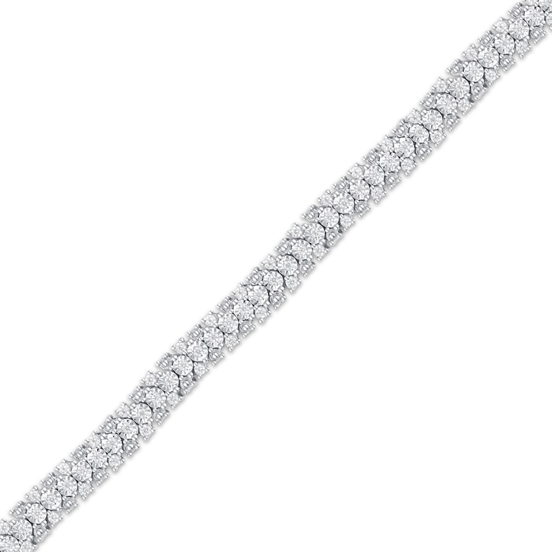 Main Image 2 of Previously Owned Diamond Tennis Bracelet 1 ct tw Sterling Silver 7"
