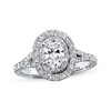 Thumbnail Image 1 of Previously Owned Neil Lane Engagement Ring 1 ct tw Oval & Round-cut Diamonds 14K White Gold - Size 5.5