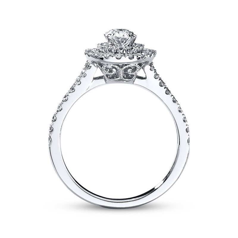 Main Image 3 of Previously Owned Neil Lane Engagement Ring 1 ct tw Oval & Round-cut Diamonds 14K White Gold - Size 5.5