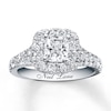 Thumbnail Image 1 of Previously Owned Neil Lane Engagement Ring 2-1/6 ct tw Cushion & Round-cut Diamonds 14K White Gold - Size 5