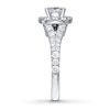 Thumbnail Image 3 of Previously Owned Neil Lane Engagement Ring 2-1/6 ct tw Cushion & Round-cut Diamonds 14K White Gold - Size 5