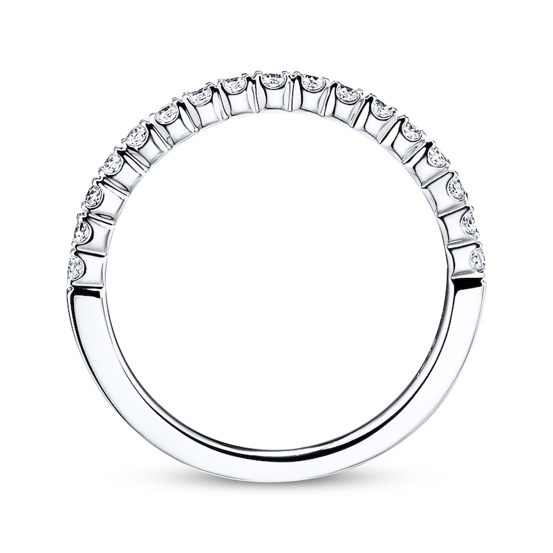Main Image 3 of Previously Owned Diamond Wedding Band 1/4 ct tw Round-cut 14K White Gold