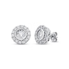 Previously Owned Diamond Earrings 1-1/4 ct tw Round-cut 14K White Gold