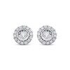 Previously Owned Diamond Earrings 1-1/4 ct tw Round-cut 14K White Gold