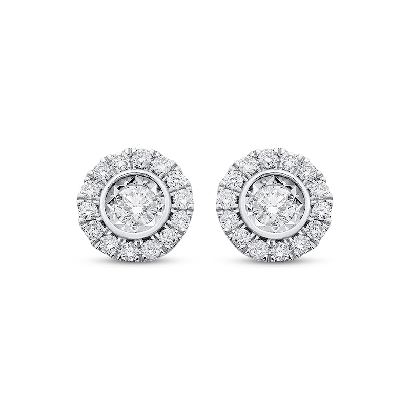 Previously Owned Diamond Earrings 1-1/4 ct tw Round-cut 14K White Gold