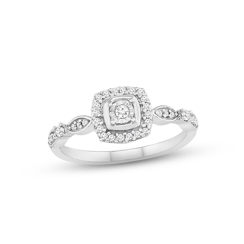 Main Image 1 of Previously Owned Diamond Promise Ring 1/6 ct tw Round-cut Sterling Silver