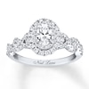 Thumbnail Image 1 of Previously Owned Neil Lane Bridal Diamond Ring 1-1/6 ct tw Oval/Round-cut 14K White Gold