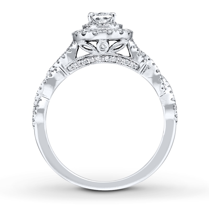 Main Image 2 of Previously Owned Neil Lane Bridal Diamond Ring 1-1/6 ct tw Oval/Round-cut 14K White Gold