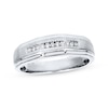 Thumbnail Image 1 of Previously Owned Men's Diamond Wedding Band 1/10 ct tw 10K White Gold