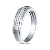 Thumbnail Image 2 of Previously Owned Men's Diamond Wedding Band 1/10 ct tw 10K White Gold