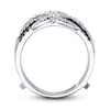 Thumbnail Image 2 of Previously Owned Black & White Diamonds 1/2 ct tw Enhancer Ring 14K White Gold
