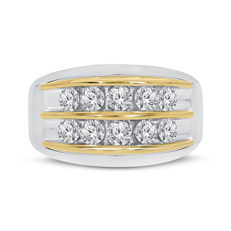 Main Image 3 of Previously Owned Men's Diamond Wedding Band 2 ct tw 10K Two-Tone Gold