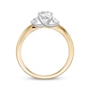 Thumbnail Image 3 of Previously Owned Three-Stone Diamond Engagement Ring 1 ct tw Cushion & Round 14K Two-Tone Gold