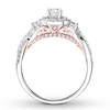 Thumbnail Image 2 of Previously Owned Diamond Engagement Ring 7/8 ct tw Round-cut 14K Two-Tone Gold