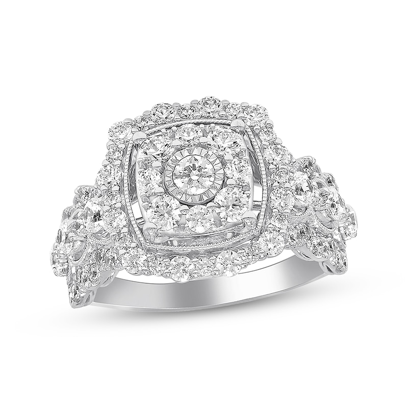 Previously Owned Diamond Engagement Ring 2 ct tw Round-cut 14K White Gold
