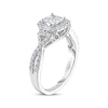 Thumbnail Image 2 of Previously Owned Adrianna Papell Diamond Engagement Ring 7/8 ct tw Princess, Round & Baguette-cut 14K White Gold