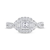 Thumbnail Image 3 of Previously Owned Adrianna Papell Diamond Engagement Ring 7/8 ct tw Princess, Round & Baguette-cut 14K White Gold