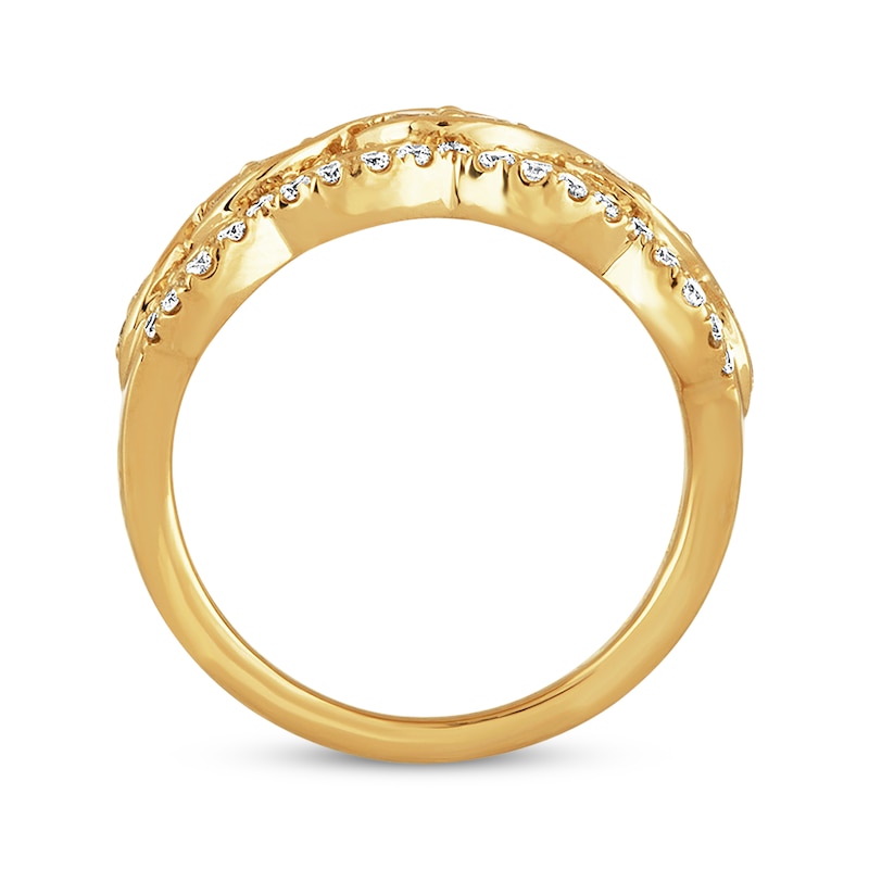 Main Image 3 of Previously Owned THE LEO Diamond Ring 3/4 ct tw Round-cut 14K Yellow Gold