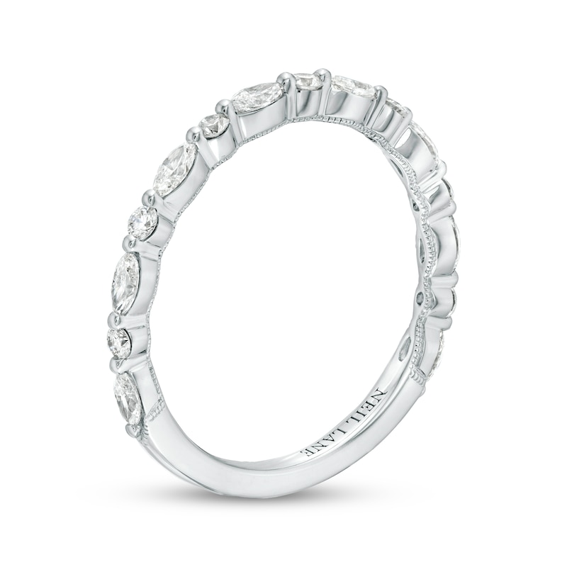 Previously Owned Neil Lane Premiere Diamond Anniversary Ring 1/2 ct tw Round & Marquise-cut 14K White Gold