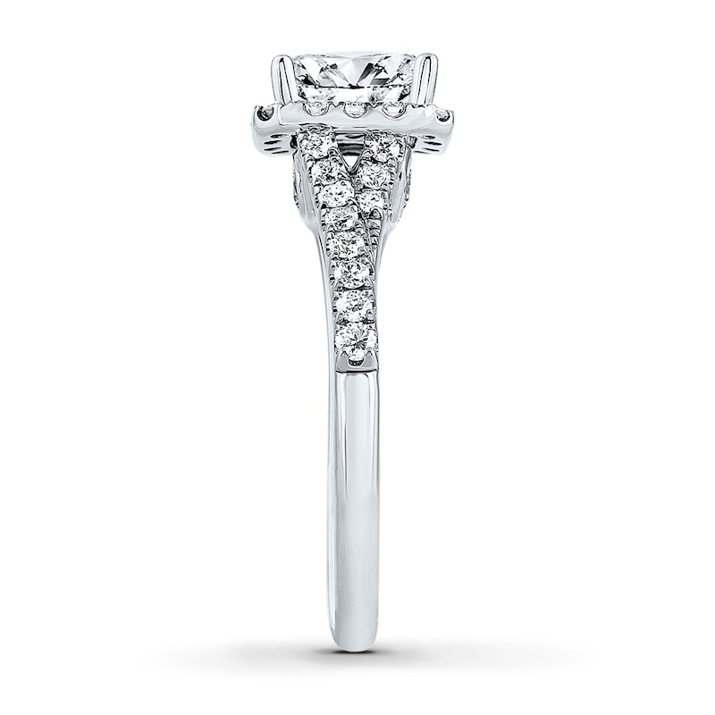 Main Image 2 of Previously Owned THE LEO Diamond Engagement Ring 1 ct tw Emerald-cut 14K White Gold