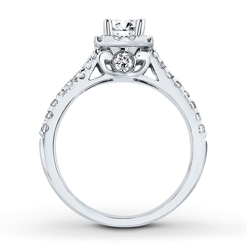 Main Image 3 of Previously Owned THE LEO Diamond Engagement Ring 1 ct tw Emerald-cut 14K White Gold