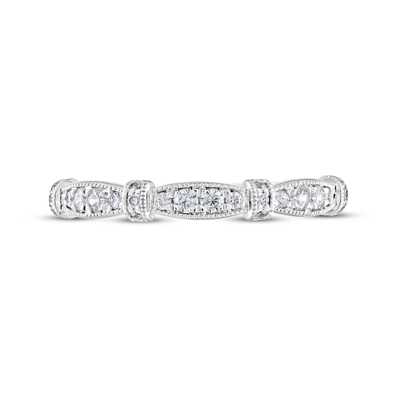 Main Image 3 of Previously Owned Adrianna Papell Diamond Anniversary Band 1/5 ct tw Round-cut 14K White Gold Size 9.5