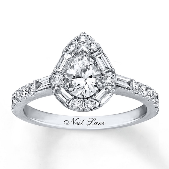 Previously Owned Neil Lane Engagement Ring 1-1/4 ct tw Diamonds 14K White Gold Size 3.75