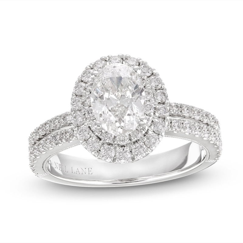 Main Image 1 of Previously Owned Neil Lane Diamond Engagement Ring 1-3/4 ct tw 14K White Gold Size 9