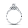 Thumbnail Image 2 of Previously Owned Diamond Engagement Ring 5/8 ct tw Round-cut 14K White Gold - Size 9.5
