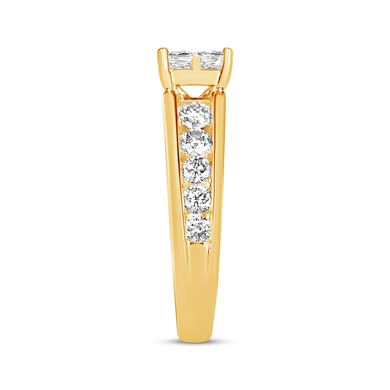 Main Image 2 of Previously Owned Diamond Engagement Ring 1-7/8 ct tw 14K Yellow Gold - Size 9.25