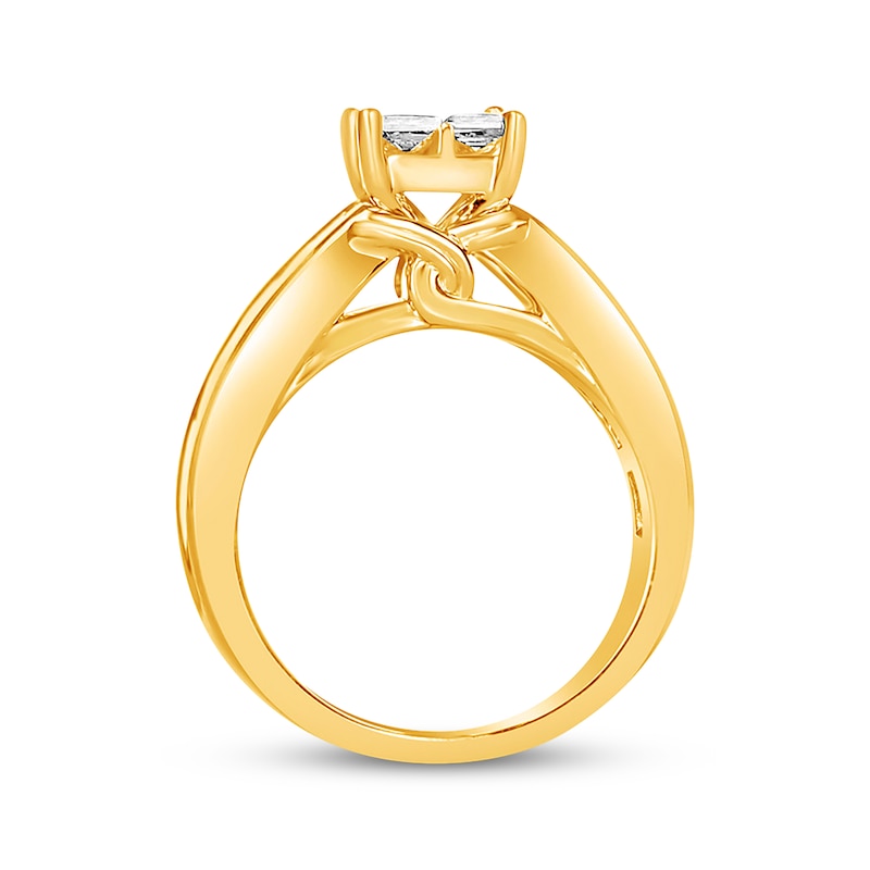 Main Image 3 of Previously Owned Diamond Engagement Ring 1-7/8 ct tw 14K Yellow Gold - Size 9.25
