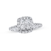 Thumbnail Image 1 of Previously Owned  Diamond Engagement Ring 1 ct tw Princess & Round-cut 14K White Gold - Size 10
