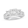 Previously Owned 3-Stone Diamond Engagement Ring 1-1/2 ct tw Princess & Round-cut 14K White Gold
