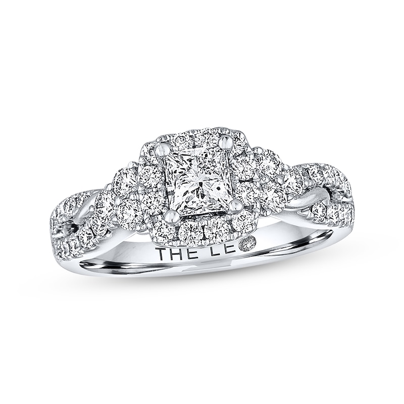 Main Image 1 of Previously Owned THE LEO Diamond Engagement Ring 1-1/8 ct tw Diamonds 14K White Gold Size 9.5