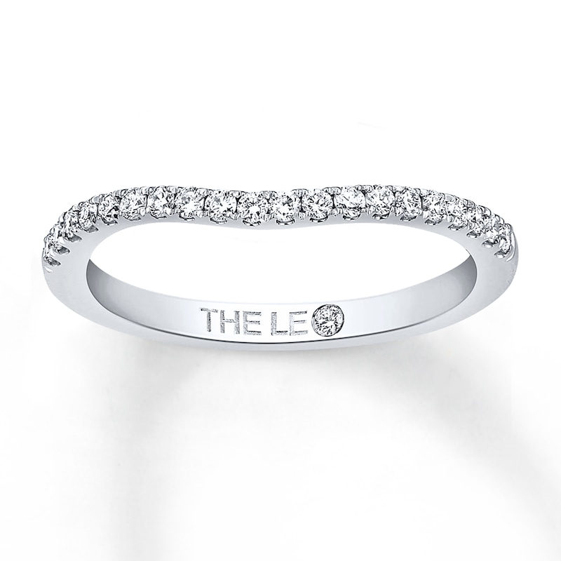 Previously Owned THE LEO Diamond Wedding Band 1/5 ct tw Diamonds 14K White Gold - Size 4.5