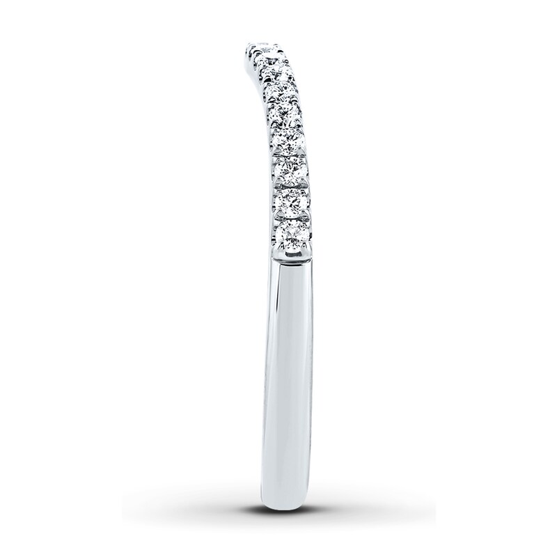 Previously Owned THE LEO Diamond Wedding Band 1/5 ct tw Diamonds 14K White Gold - Size 4.5