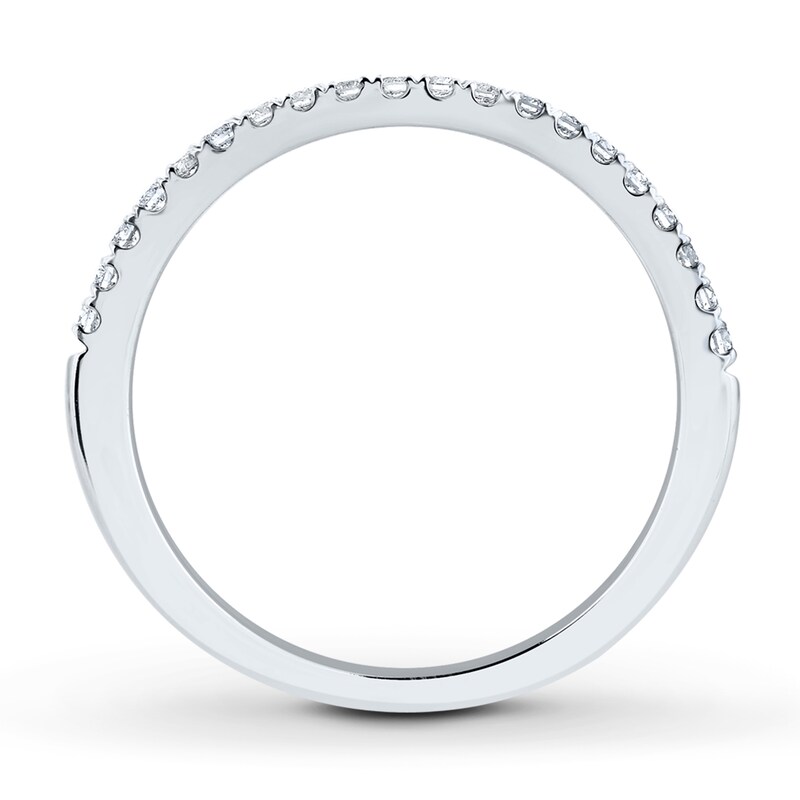 Previously Owned THE LEO Diamond Wedding Band 1/5 ct tw Diamonds 14K White Gold - Size 4.5