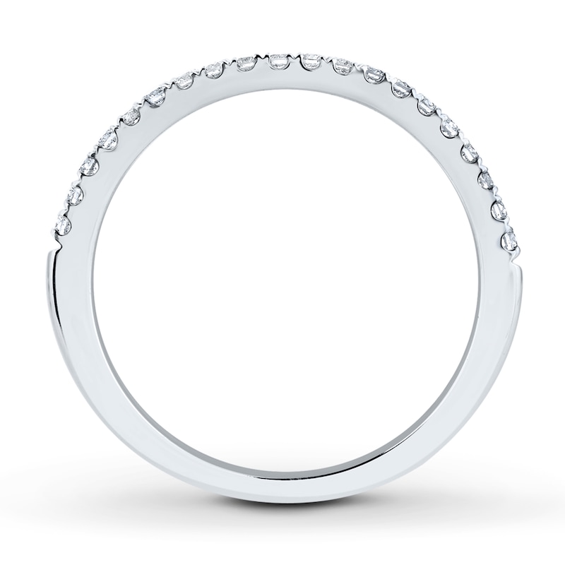 Main Image 3 of Previously Owned THE LEO Diamond Wedding Band 1/5 ct tw Diamonds 14K White Gold Size 4