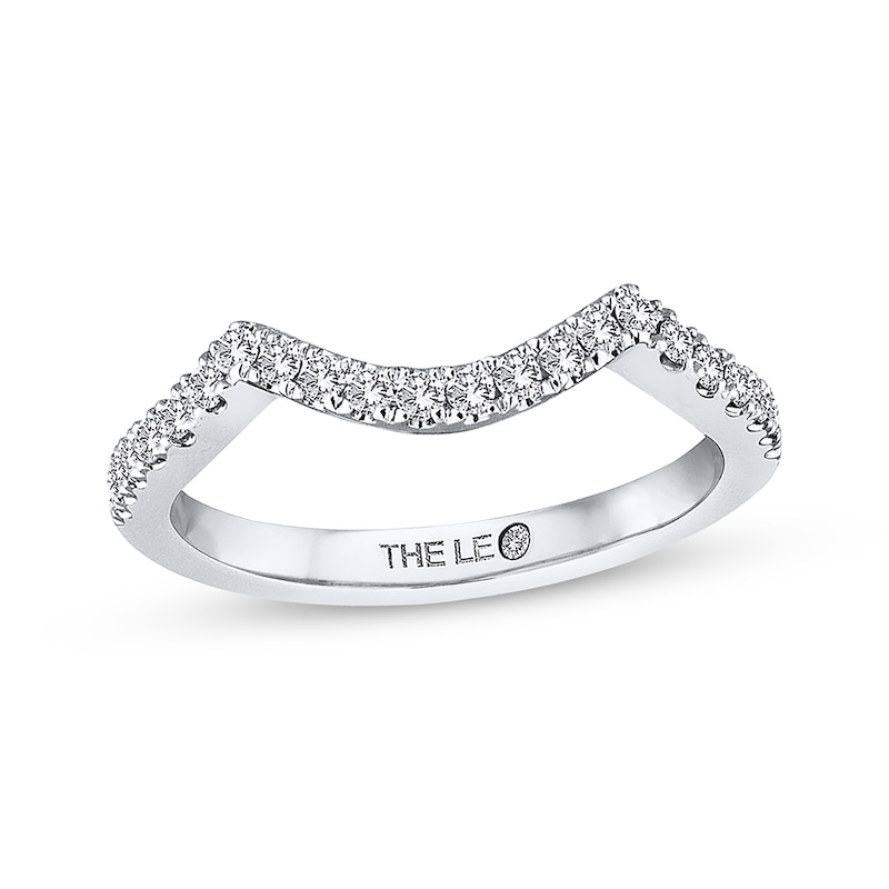 Previously Owned THE LEO Diamond Wedding Band 1/4 ct tw Round-cut 14K White Gold - Size 4.5