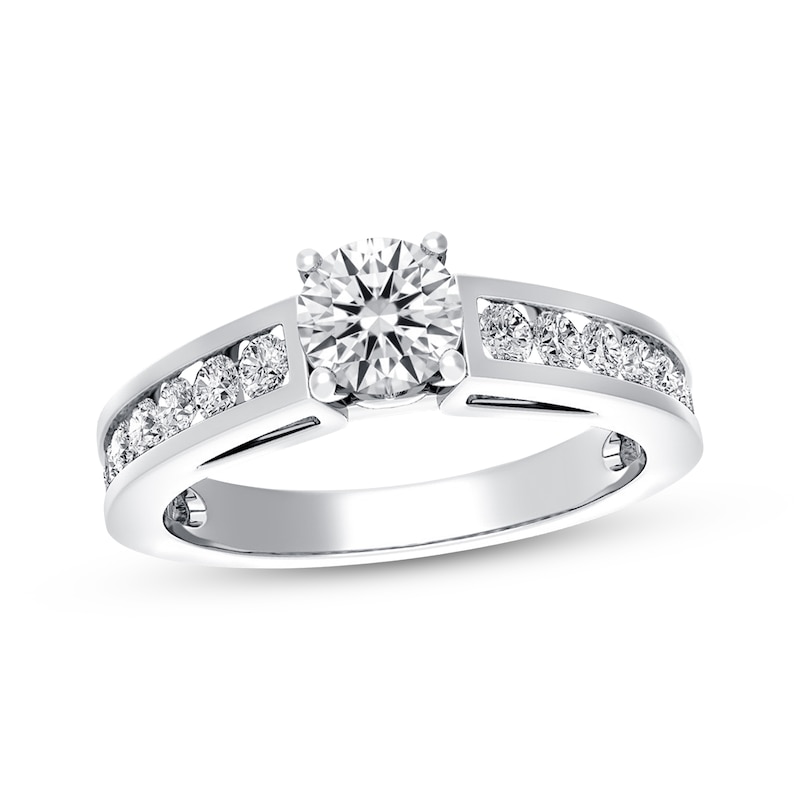 Main Image 1 of Previously Owned Diamond Engagement Ring 1-1/4 ct tw Round-cut 14K White Gold