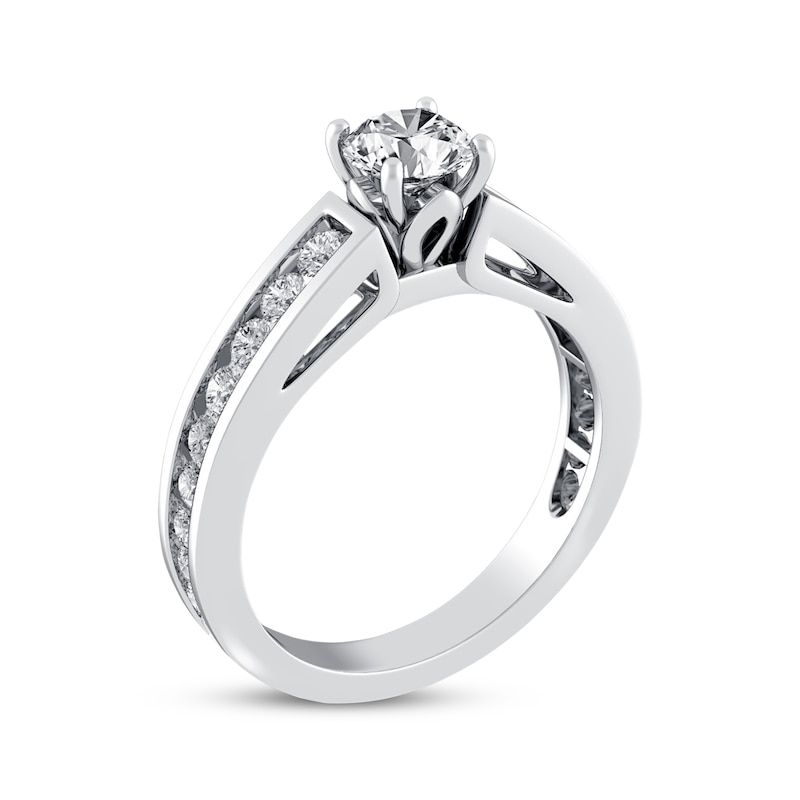Main Image 2 of Previously Owned Diamond Engagement Ring 1-1/4 ct tw Round-cut 14K White Gold