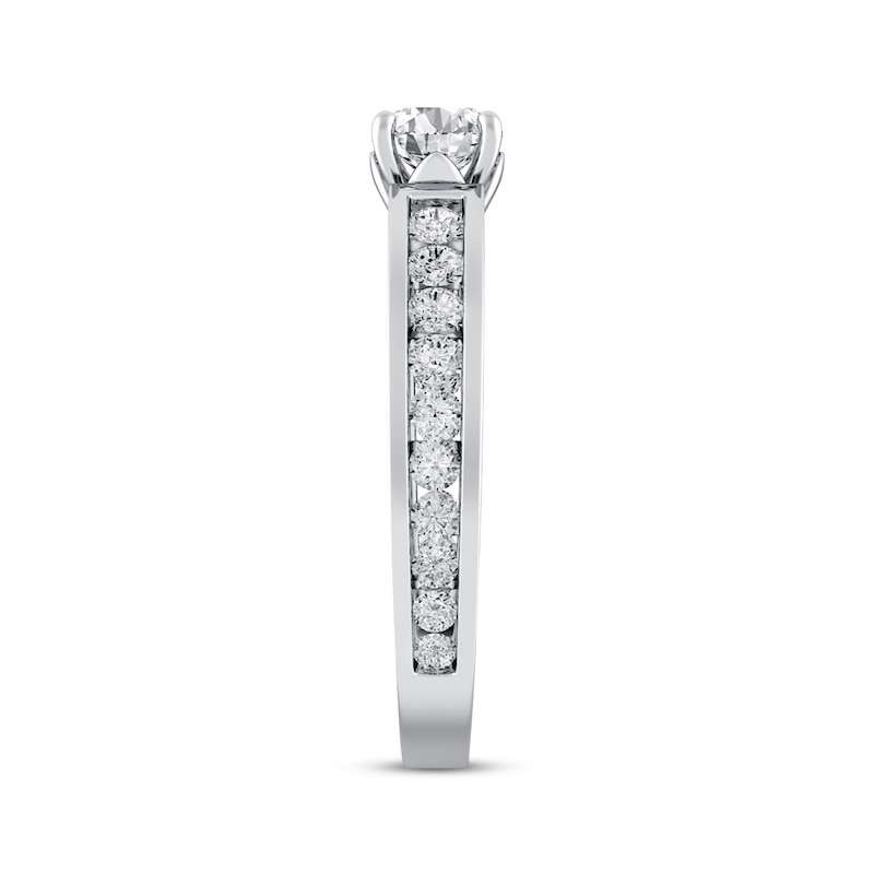 Main Image 3 of Previously Owned Diamond Engagement Ring 1-1/4 ct tw Round-cut 14K White Gold