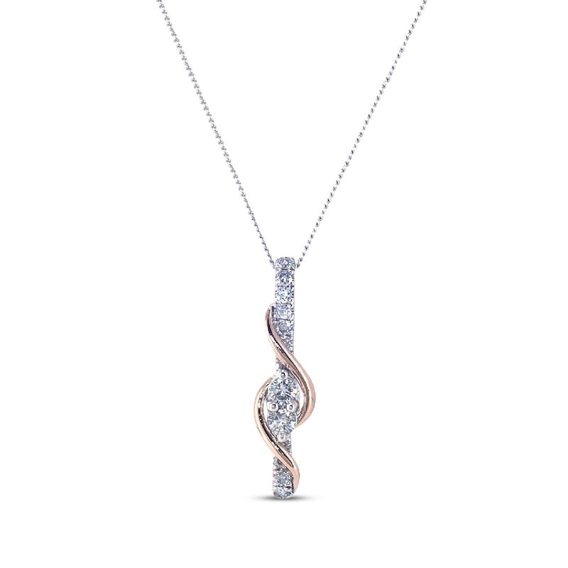 Main Image 1 of Previously Owned Ever Us Necklace 1/2 ct tw Diamonds 14K Two-Tone Gold 19"